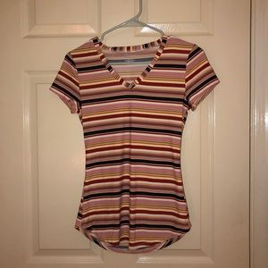 striped short sleeve t shirt